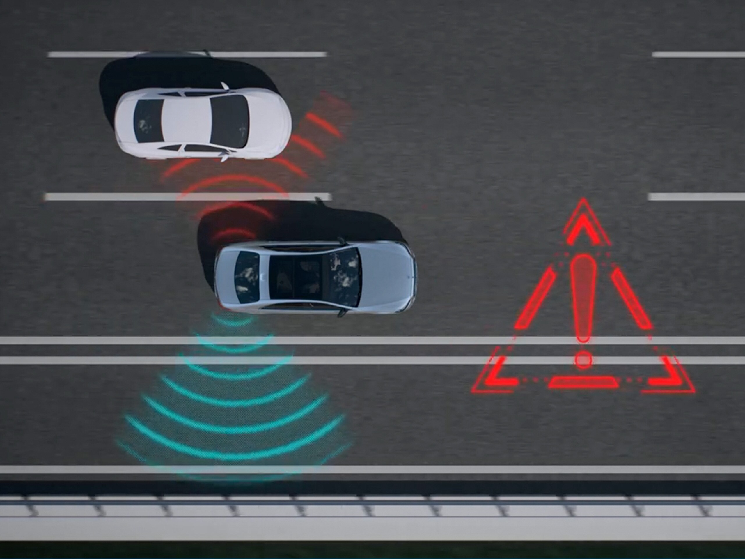 The video illustrates the functions of Active Blind Spot Assist in the Mercedes-Maybach S-Class.